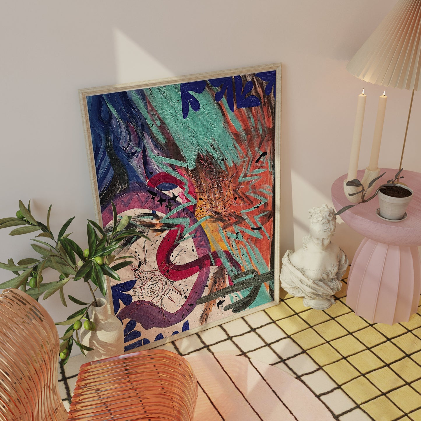 Wild Wild West Digital Print, One Piece Poster, Cowboy Boot Vase, Aesthetic Grunge Room Decor, Funky Furniture, Apartment, Moss Wall Art, Mac Miller