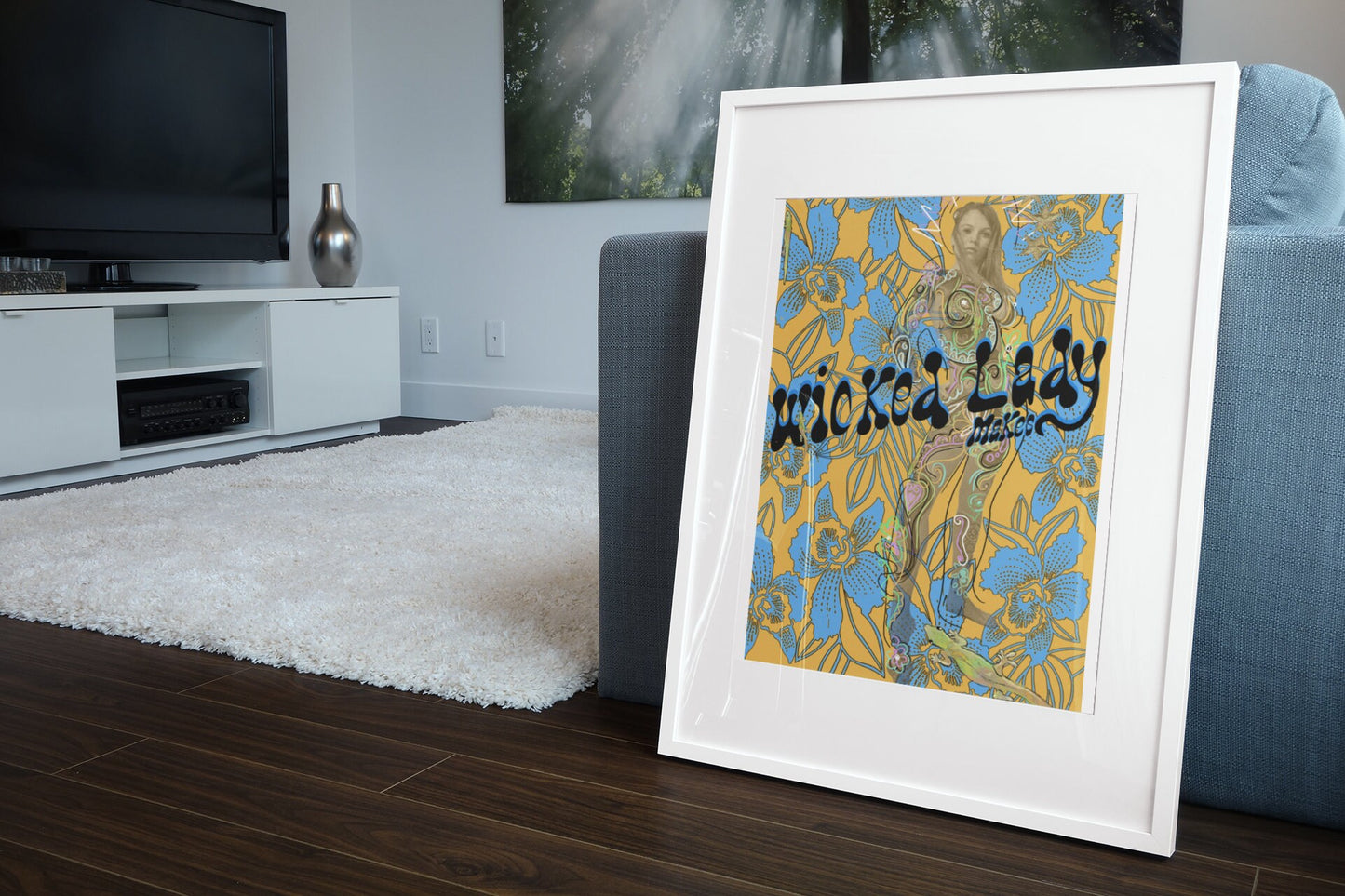 Wicked Lady Lady Digital Print | Abstract Art Gallery Aesthetic Art Prints Maximalist Decoration illustration Posters Bar Cart Art Dorm Decor