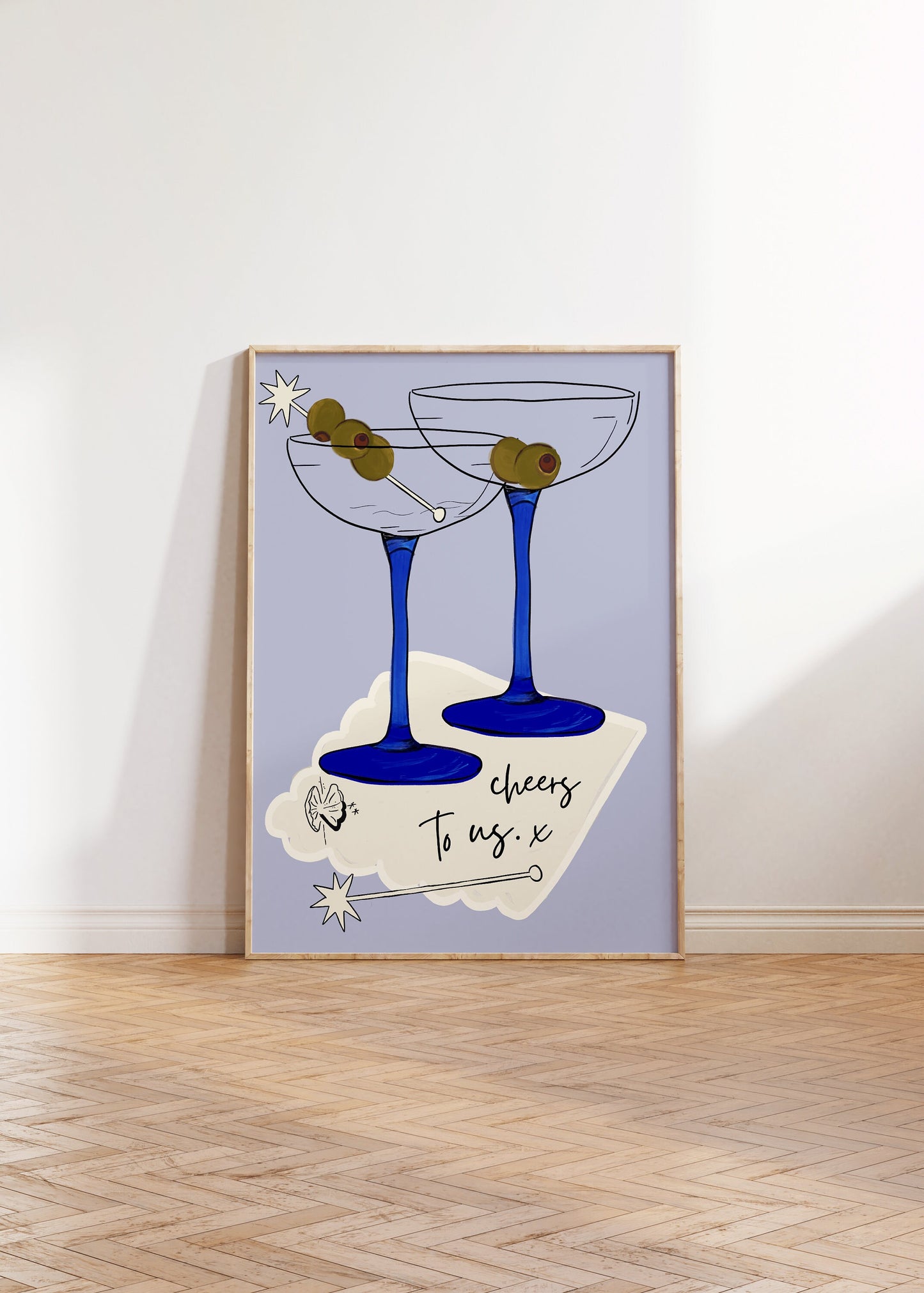 Cheers To Us Martini Digital Print, Coquette Decor, Kitchen Decor, Bar Cart Art, Bar Cart Aesthetic, Bar Cart Print, Cocktail Napkin Wall Art