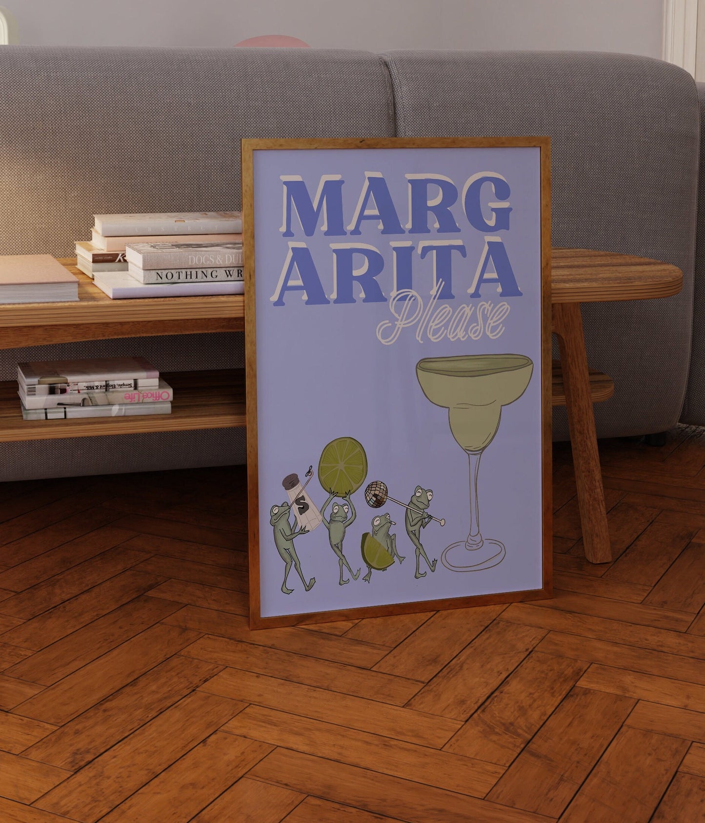 Retro Margarita Frogs Digital Print, Alcohol Prints, Bar Cart Art, Bar Printable Art, Cocktail Wall Art, Kitchen Wall Decor, Margarita Print