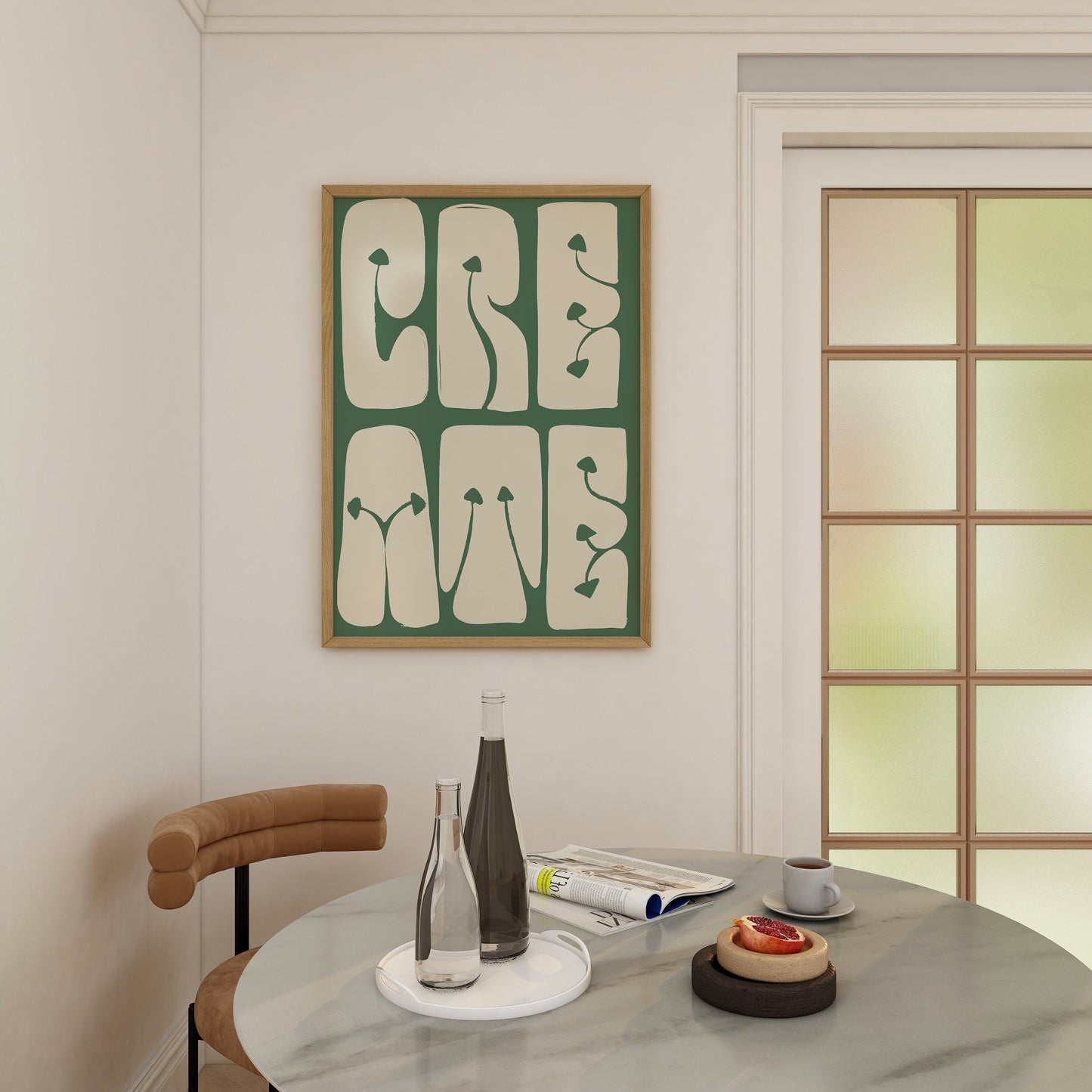 Create Digital Print, Quotes About Life, Dorm Decor for College Girls, Home Decore, Apartment Aesthetic, Emerald Green Wall Art, Wall Decor Over the Bed