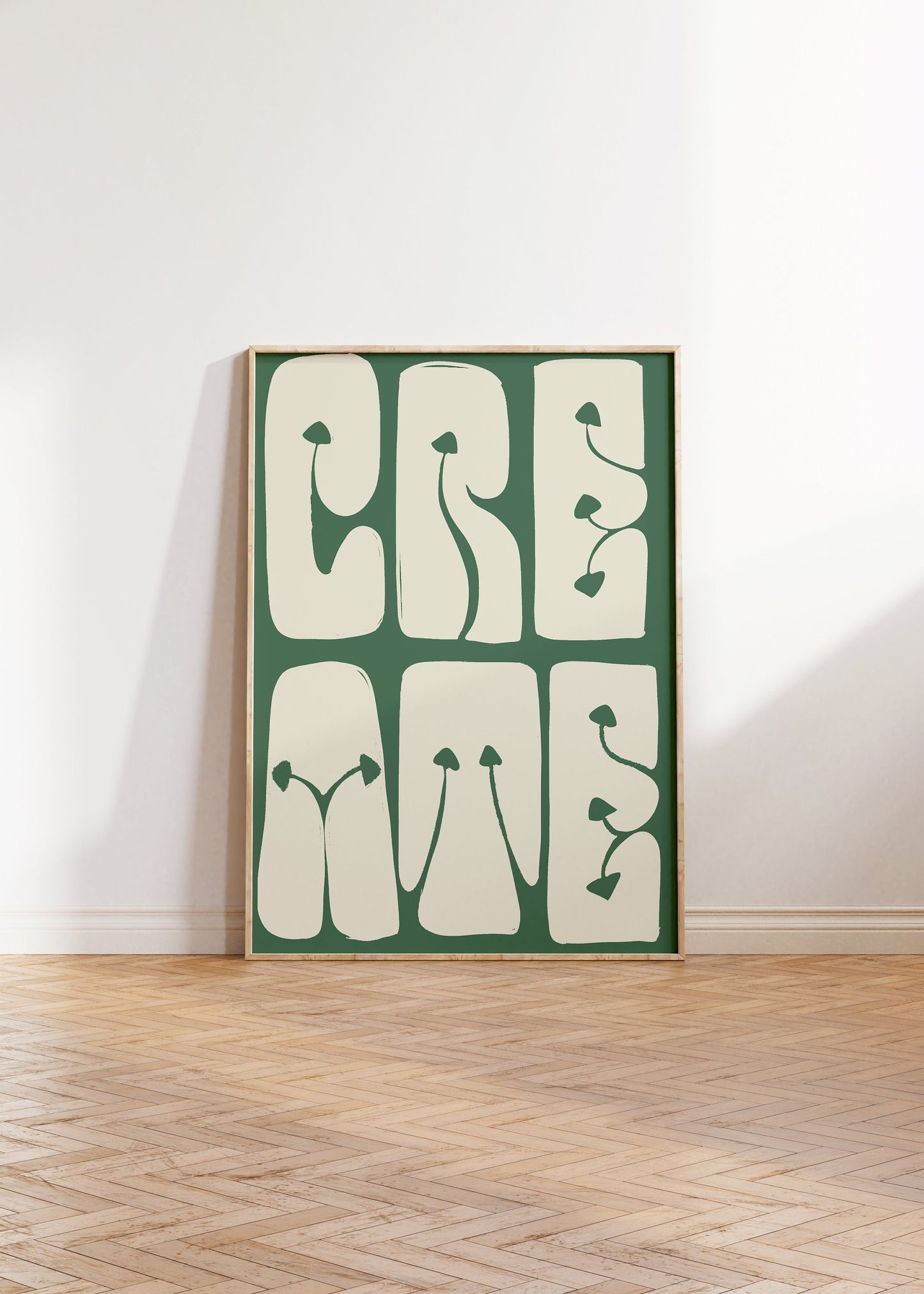 Create Digital Print, Quotes About Life, Dorm Decor for College Girls, Home Decore, Apartment Aesthetic, Emerald Green Wall Art, Wall Decor Over the Bed