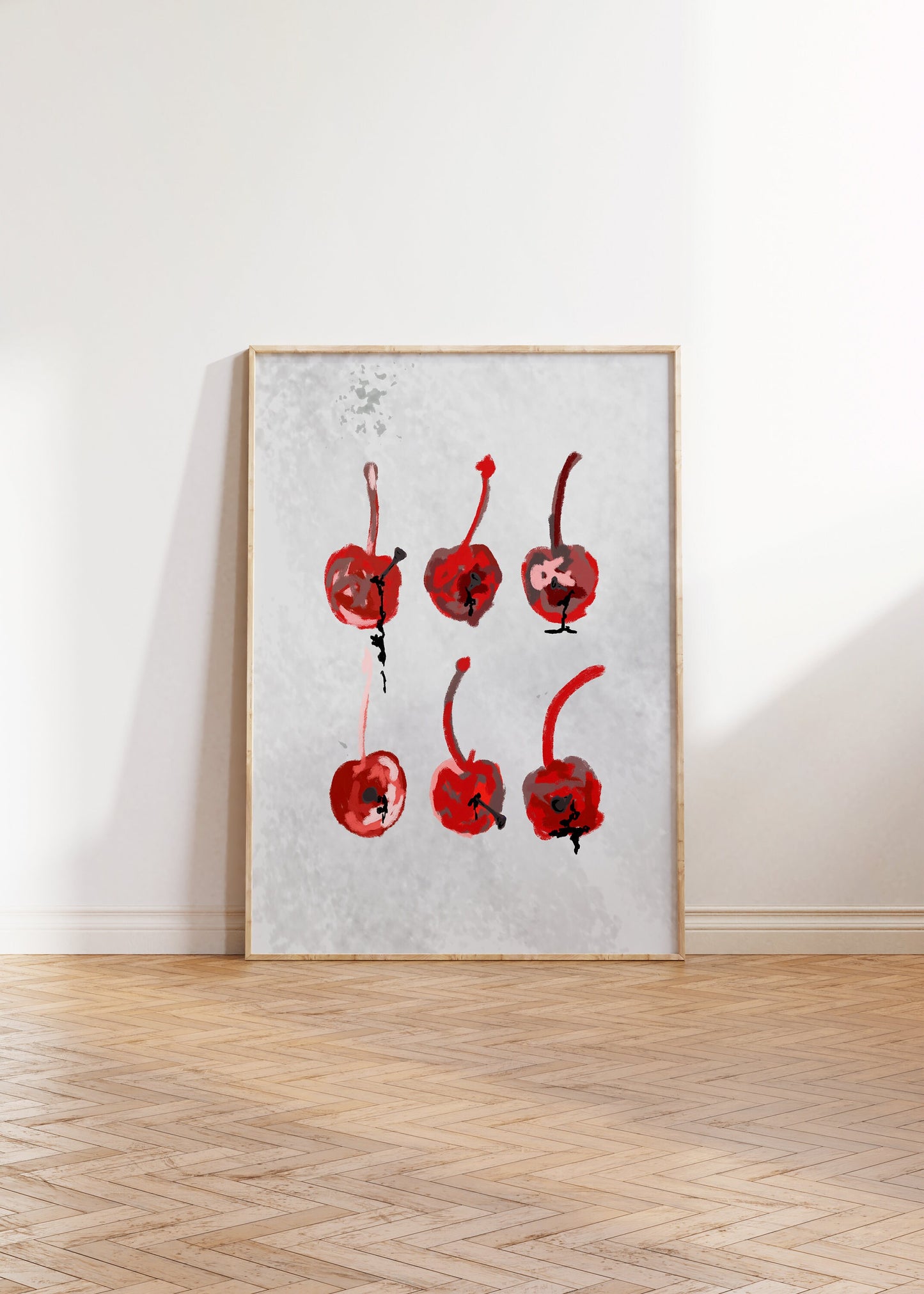 Cherries on Display Digital Print, Food Prints, Bar Cart Art, Bar Printable Art, Cocktail Wall Art, Kitchen Wall Decor, Cherry Print, Abstract
