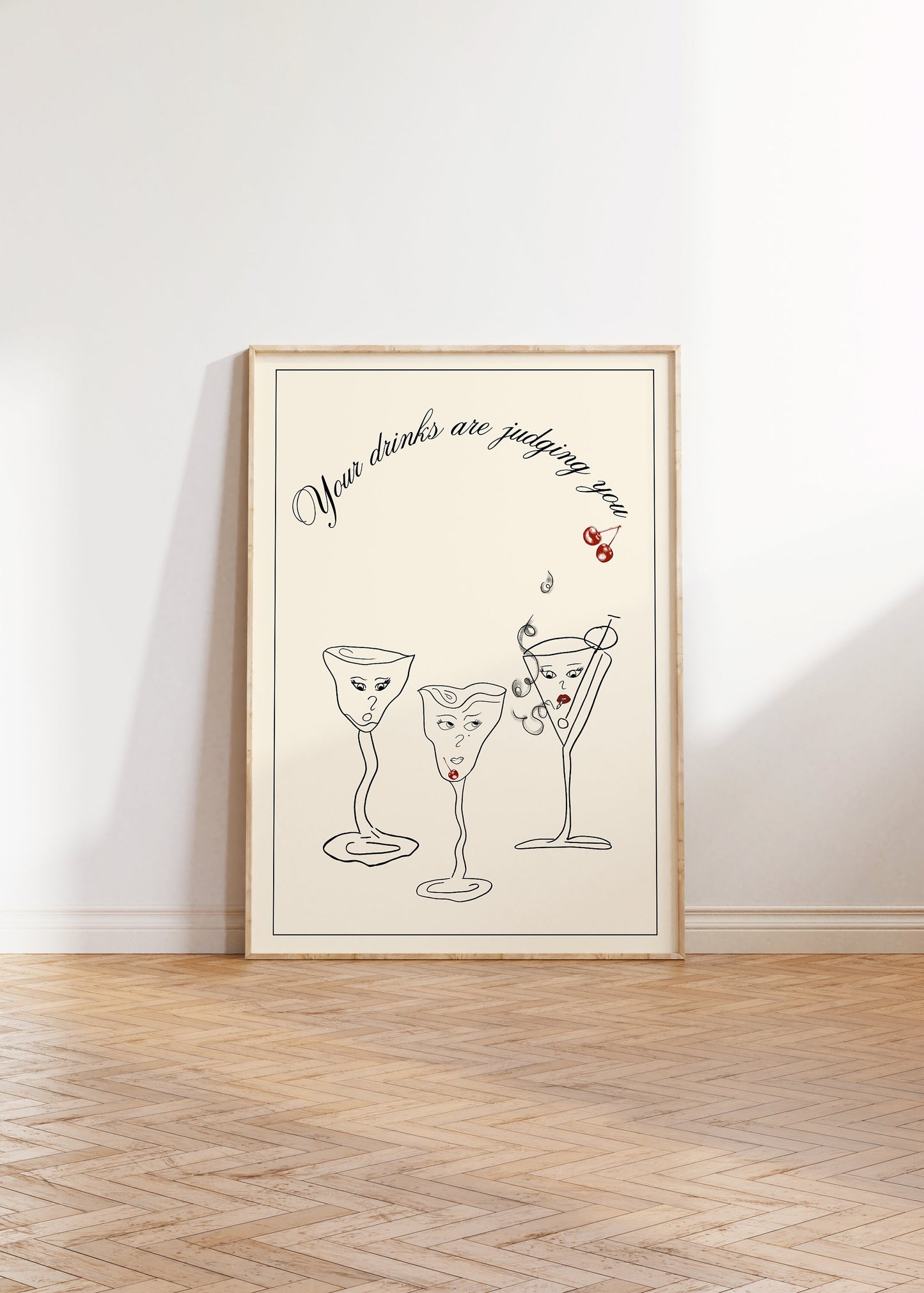 Judging Cocktail Glasses Digital Print, Alcohol Prints, Bar Cart Art, Bar Printable Art, Cocktail Wall Art, Kitchen Wall Decor, Martini Print, Abstract